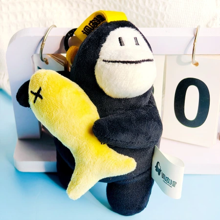 Naughty Xing's new trendy and cute small pendant, 4-inch claw machine plush toy keychain gift Naughty Xing's new trendy and cute small pendant, 4-inch claw machine plush toy keychain gift